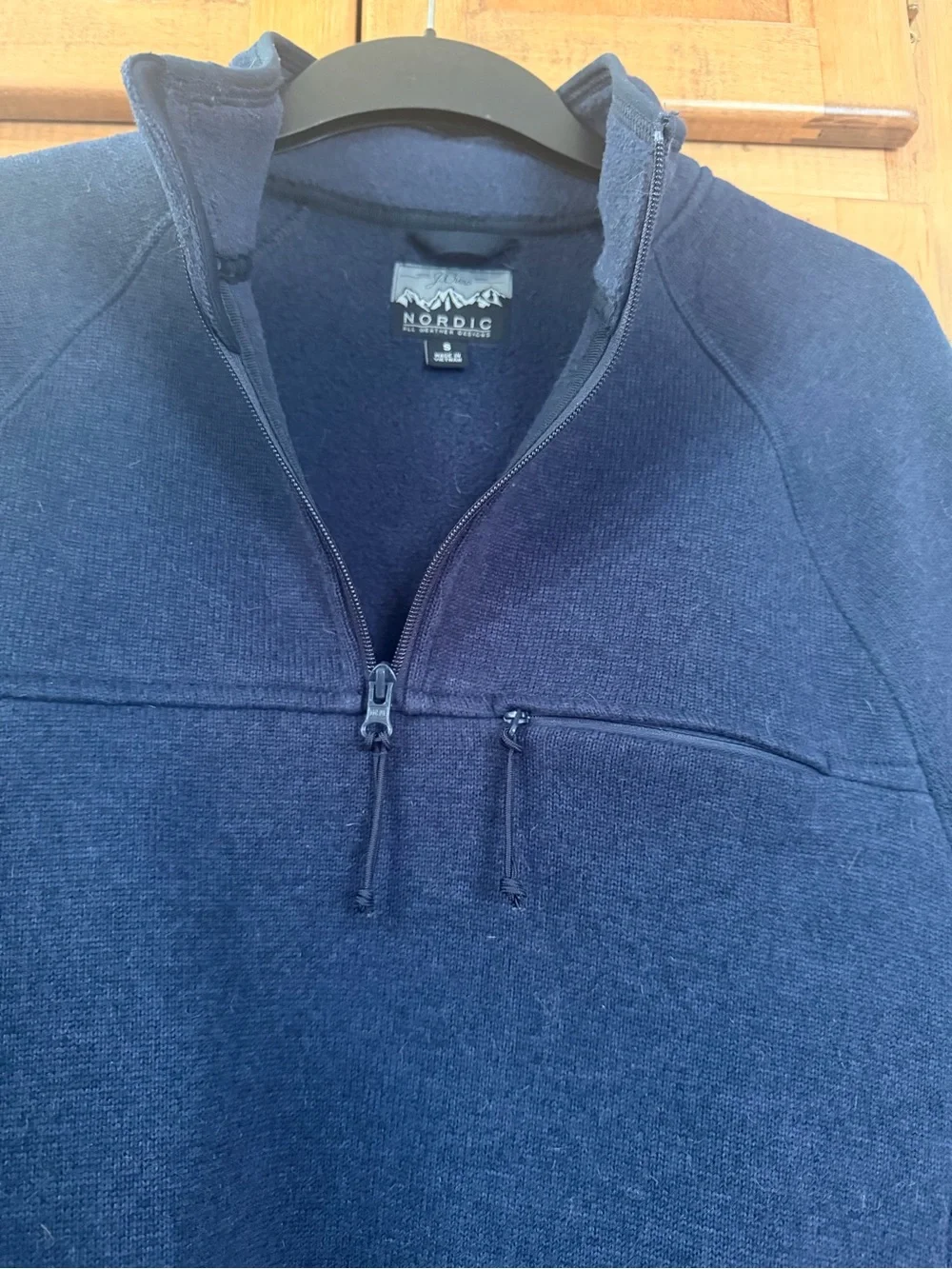 J. Crew Men's Navy Half-Zip Pullover Sweater